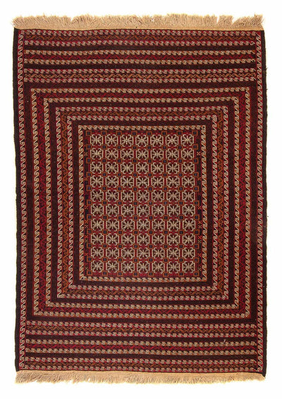 Afghan Kilim Rug 133x180cm - dark red