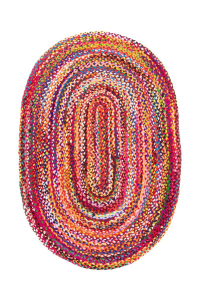 Jute Carpet Rug Indigo Stripy