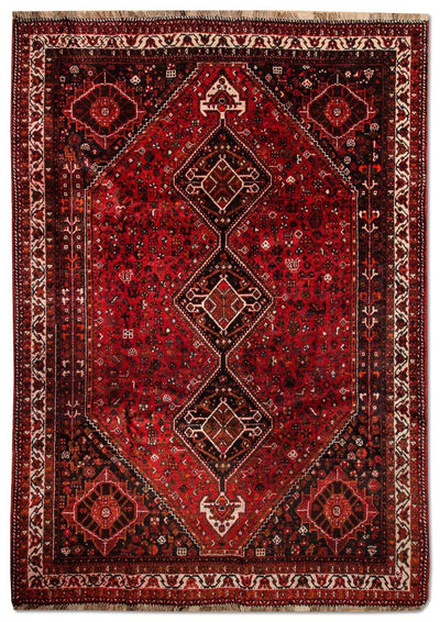 Qashqai Rug 220x304cm - Persian Rugs - red