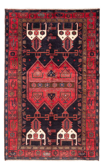Hamadan Rug 144x225cm - Persian Rugs - dark blue