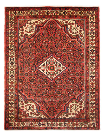 Hosseinabad Rug 158x218cm - Persian Rugs - red