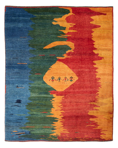 Persian Gabbeh Rug 198x240cm - Perserteppich Wollteppich
