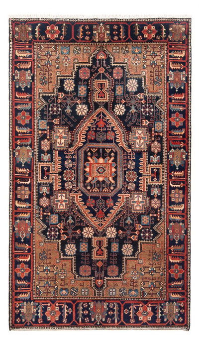 Hamadan Rug 138x218cm - Persian Rugs - dark blue