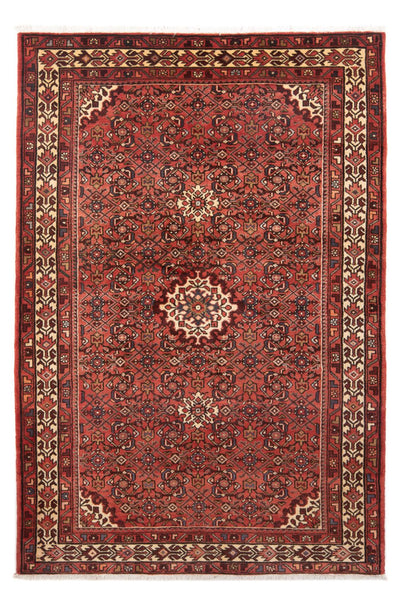 Hamadan Rug 147x218cm - Persian Rugs - red