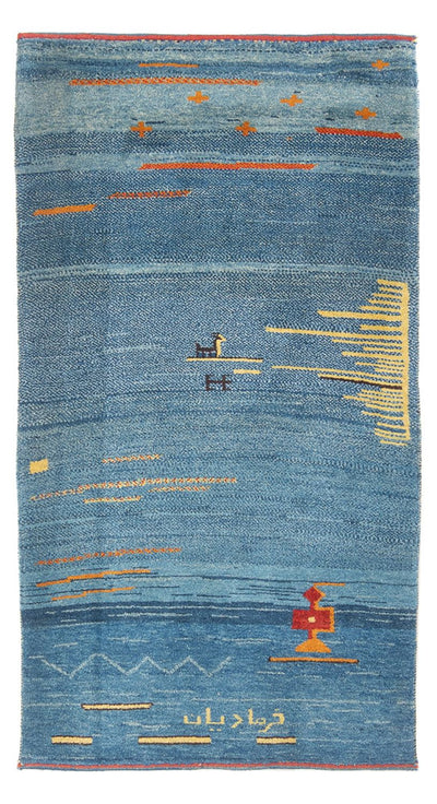 Persian Gabbeh Rug 90x193cm - Perserteppich Wollteppich