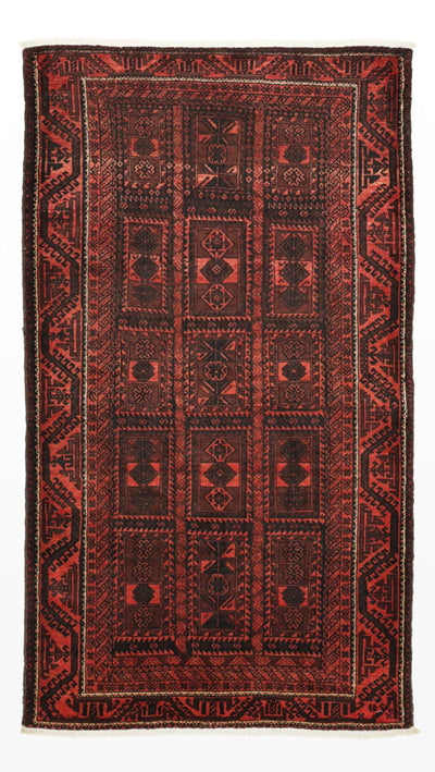 Belutsch Rug 117x205cm - Oriental Rug - dark red