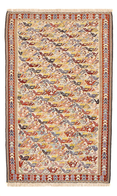 Silk Kilim Rug 160x255cm - caramel