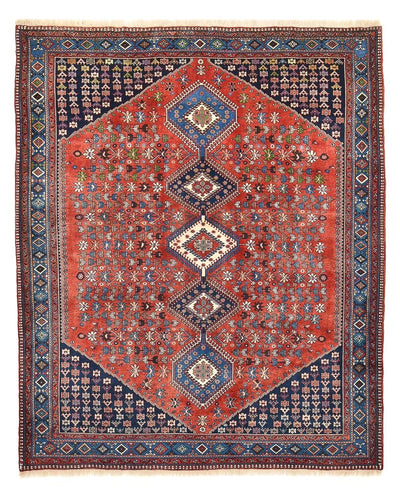 Yalameh Rug 207x260cm - Persian Rugs - red