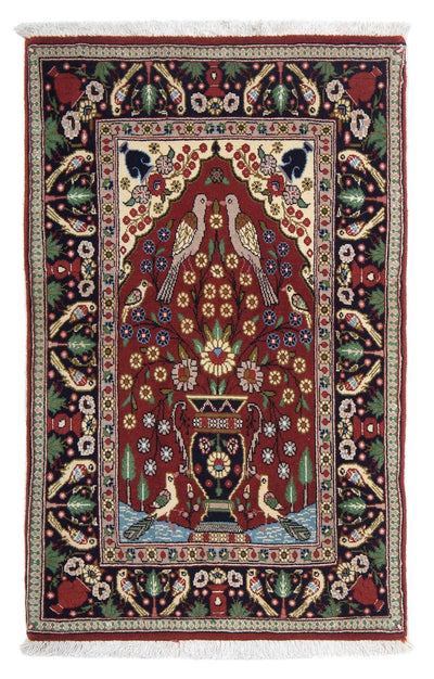 Qom Rug 63x105cm - Persian Rugs