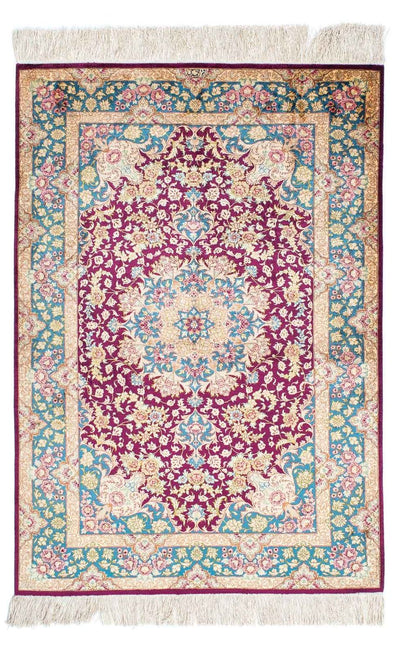Qom Rug 99x148cm - Persian Rugs