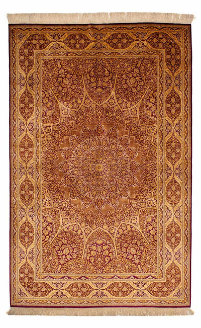 Qom Silk Rug 132x216cm - Persian Rugs