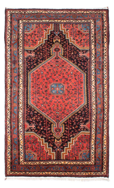 Hosseinabad Rug 139x226cm - Persian Rugs - dark blue