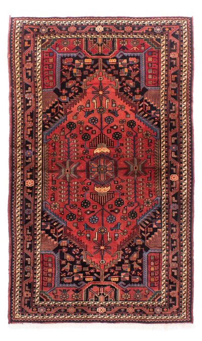 Hosseinabad Rug 136x230cm - Persian Rugs - dark red