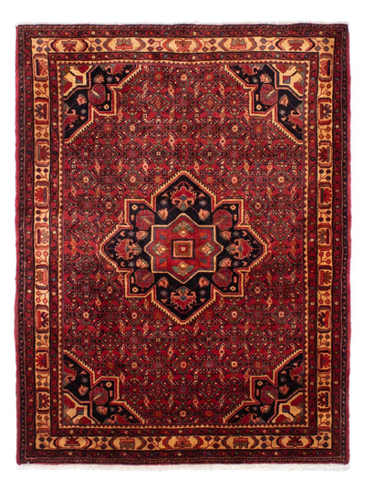 Hosseinabad Rug 165x211cm - Persian Rugs - dark red
