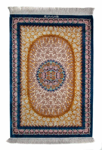 Qom Silk Rug 60x93cm - Persian Rugs