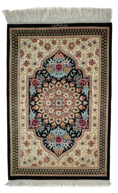 Qom Rug 59x89cm - Persian Rugs