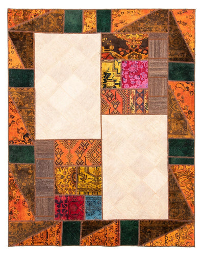 Patchwork Rug 194x249cm - Perserteppich Wollteppich