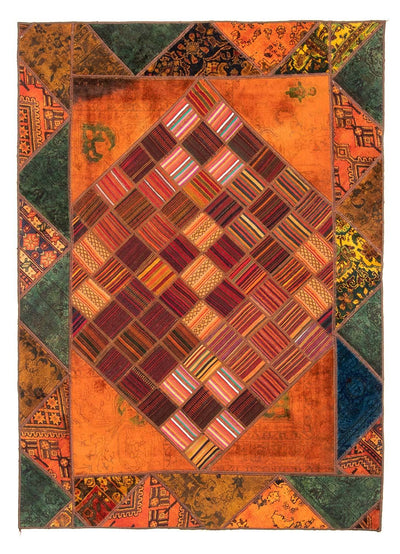 Patchwork Rug 164x225cm - Perserteppich Wollteppich