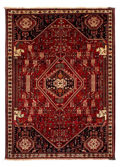 Shiraz Rug 205x295cm - Persian Rugs - dark red