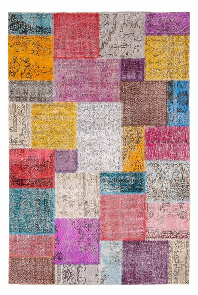 Patchwork Rug 250x300cm - Wool Rug - multicolored