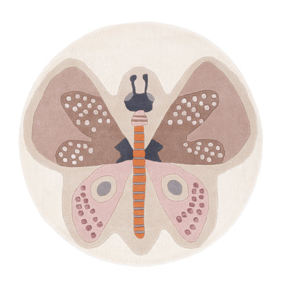 Butterfly Kids Rug Round