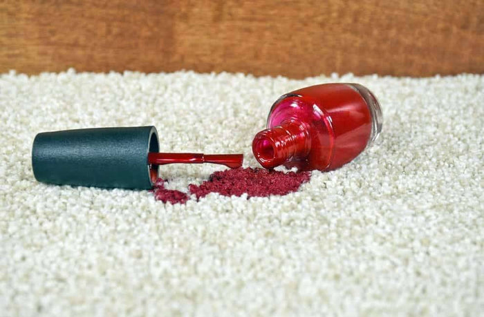 Removing nail varnish from rug: tips for quick stain removal.