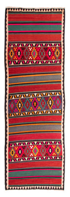 Runner Kelim Rug - Old - 370 x 145 cm - multicolored
