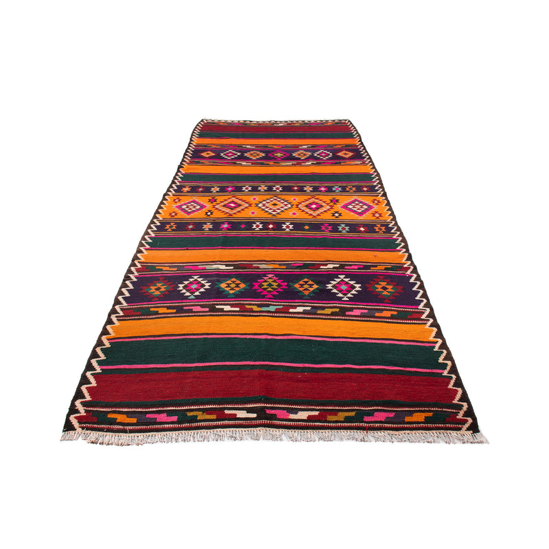 Runner Kelim Rug - Old - 355 x 150 cm - multicolored