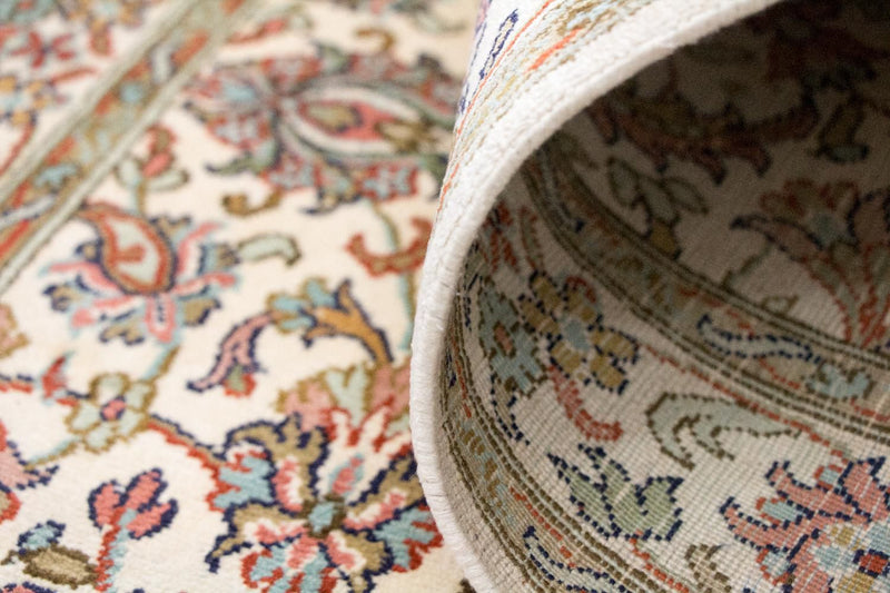 Silk Rug - Kashmir Silk - 127 x 74 cm - beige