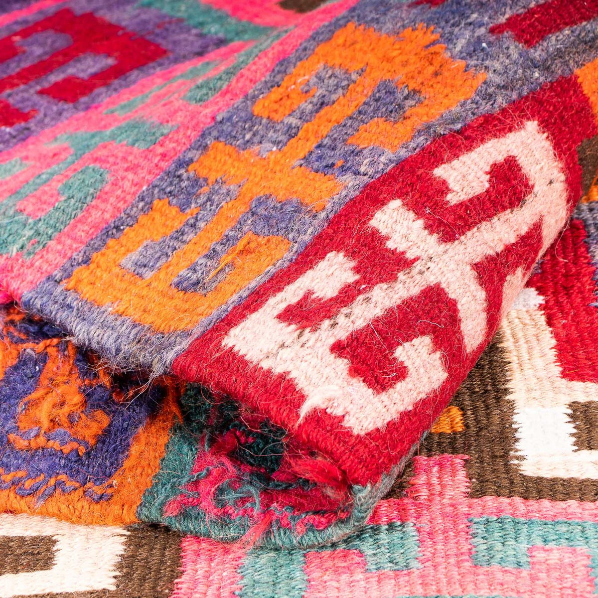 Runner Kelim Rug - Old - 320 x 135 cm - multicolored