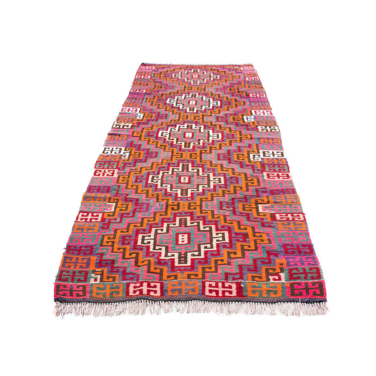 Runner Kelim Rug - Old - 320 x 135 cm - multicolored