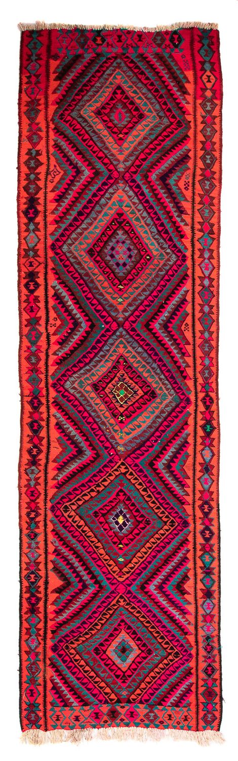 Runner Kelim Rug - Old - 380 x 120 cm - multicolored