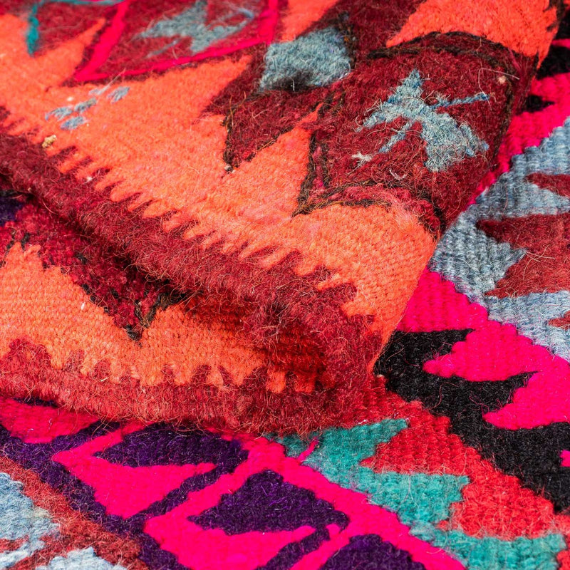 Runner Kelim Rug - Old - 380 x 120 cm - multicolored