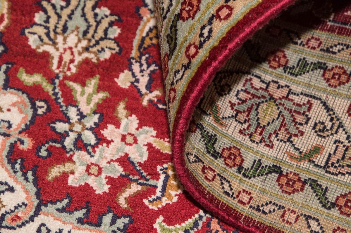 Silk Rug - Kashmir Silk - 120 x 80 cm - red