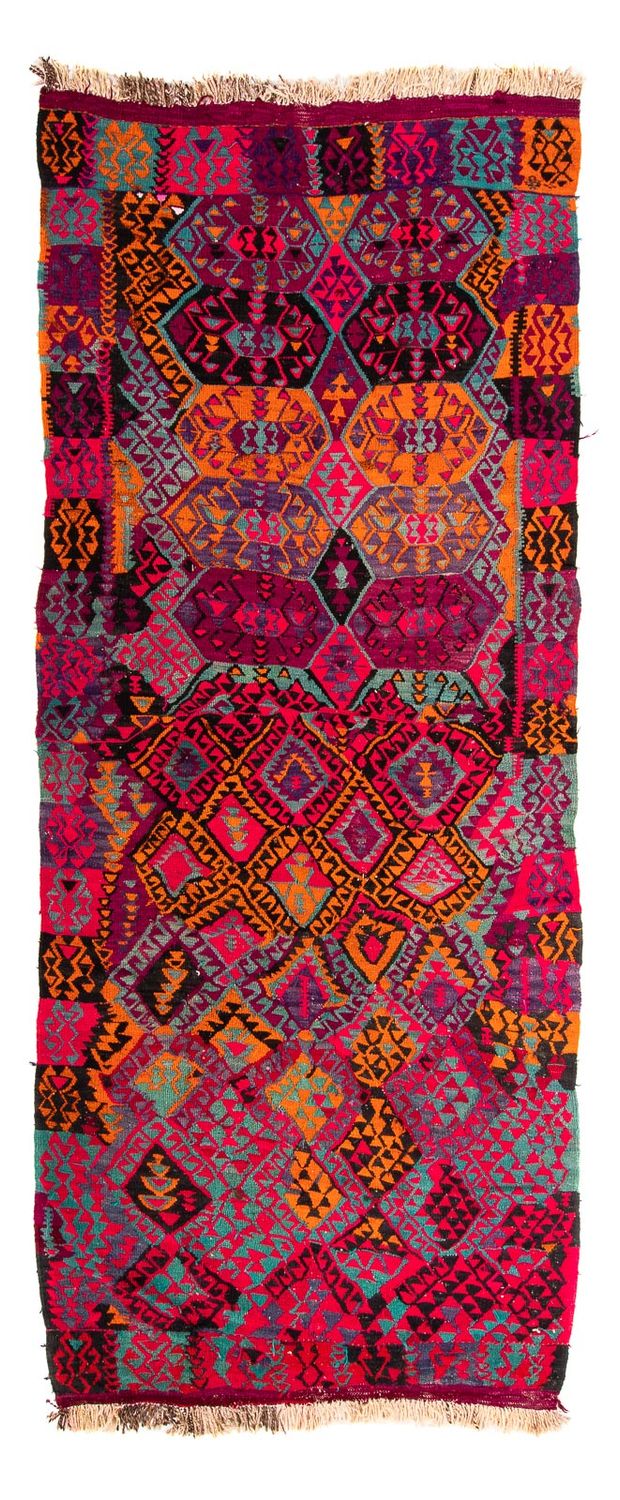 Runner Kelim Rug - Old - 310 x 137 cm - multicolored