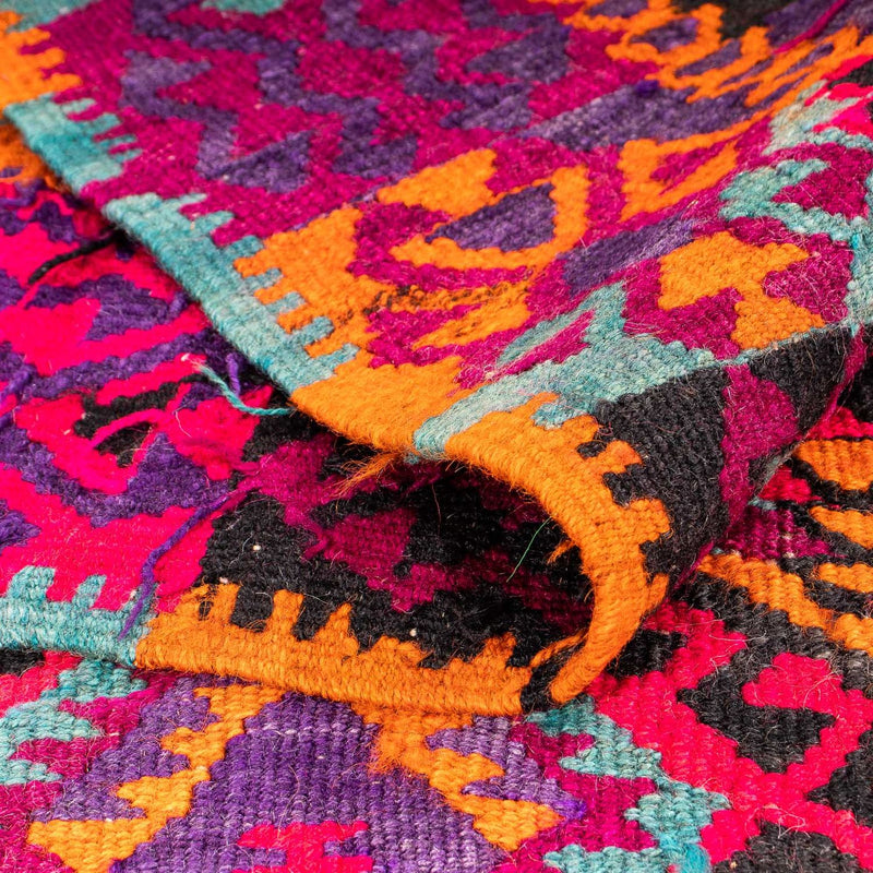 Runner Kelim Rug - Old - 310 x 137 cm - multicolored