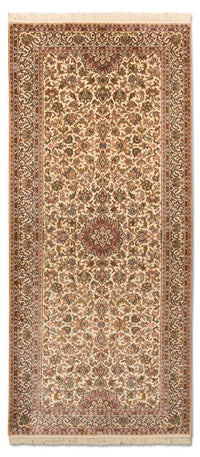 Runner Silk Rug - Kashmir Silk - 190 x 77 cm - beige