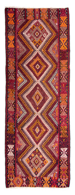 Runner Kelim Rug - Old - 375 x 140 cm - multicolored