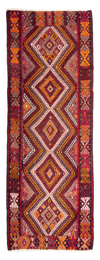 Runner Kelim Rug - Old - 375 x 140 cm - multicolored