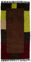 Nepal Rug 70x140cm - Wool Rug - Rectangle / Brown / 70 x 140 cm Rectangle