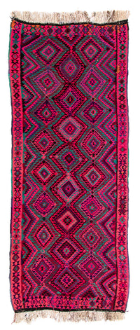 Runner Kelim Rug - Old - 315 x 135 cm - multicolored