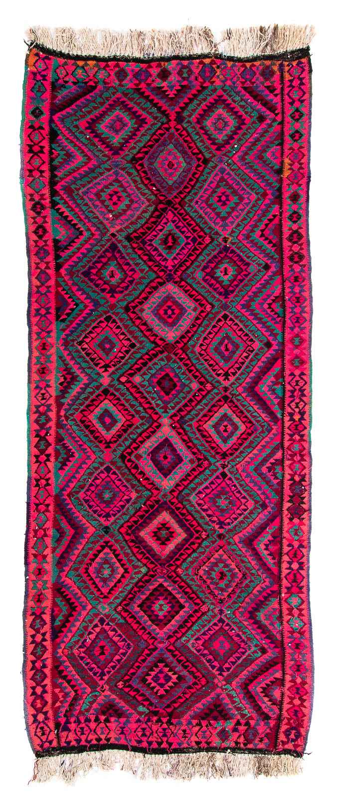 Runner Kelim Rug - Old - 315 x 135 cm - multicolored