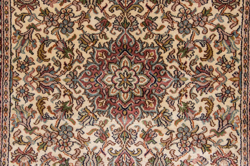 Runner Silk Rug - Kashmir Silk - 192 x 79 cm - beige