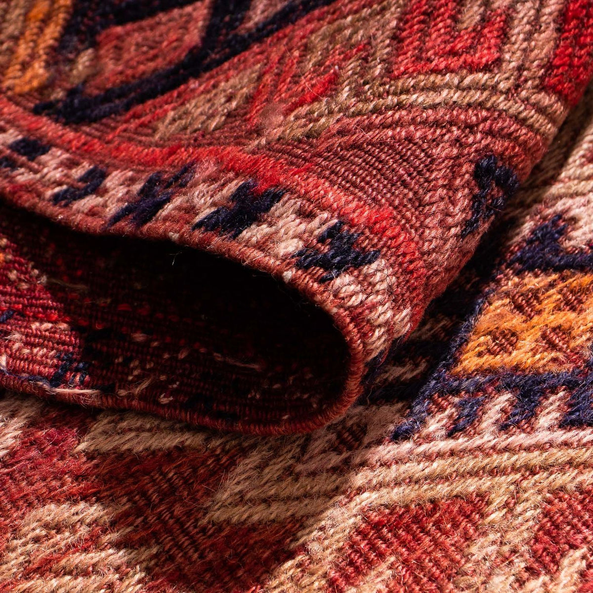 Runner Kelim Rug - Old - 380 x 75 cm - multicolored