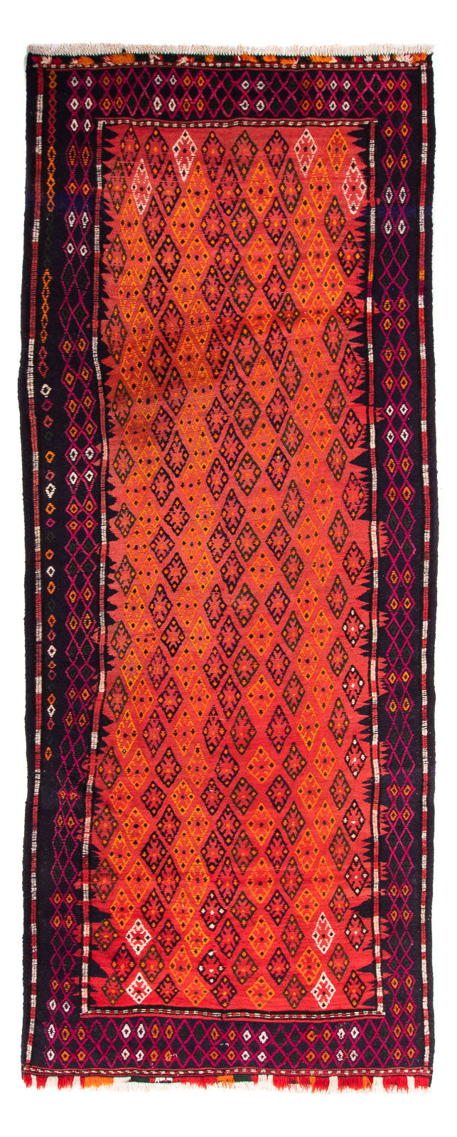 Runner Kelim Rug - Old - 330 x 135 cm - multicolored