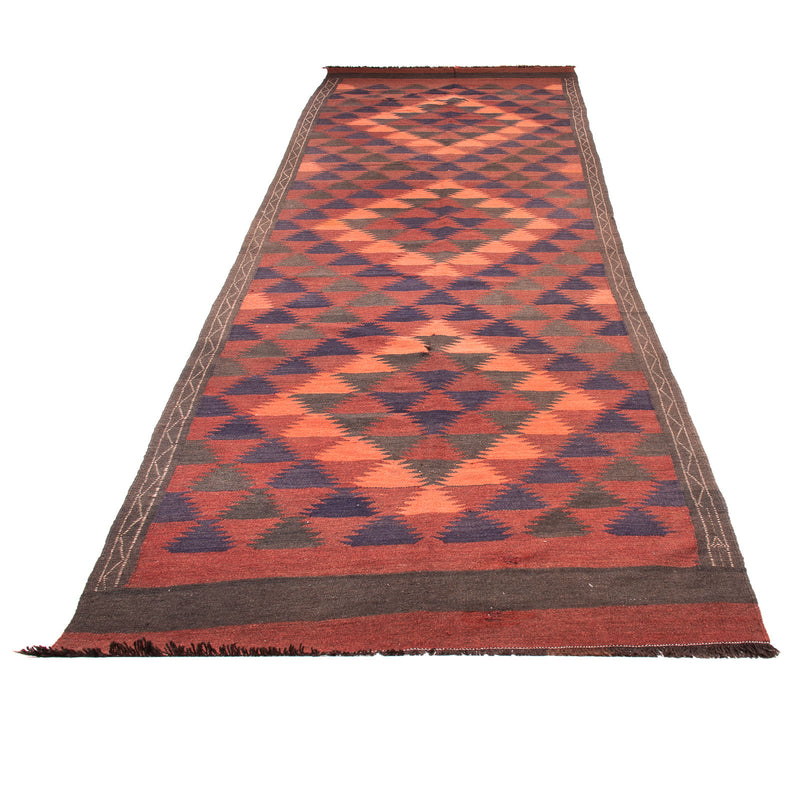 Runner Kelim Rug - Old - 450 x 130 cm - brown