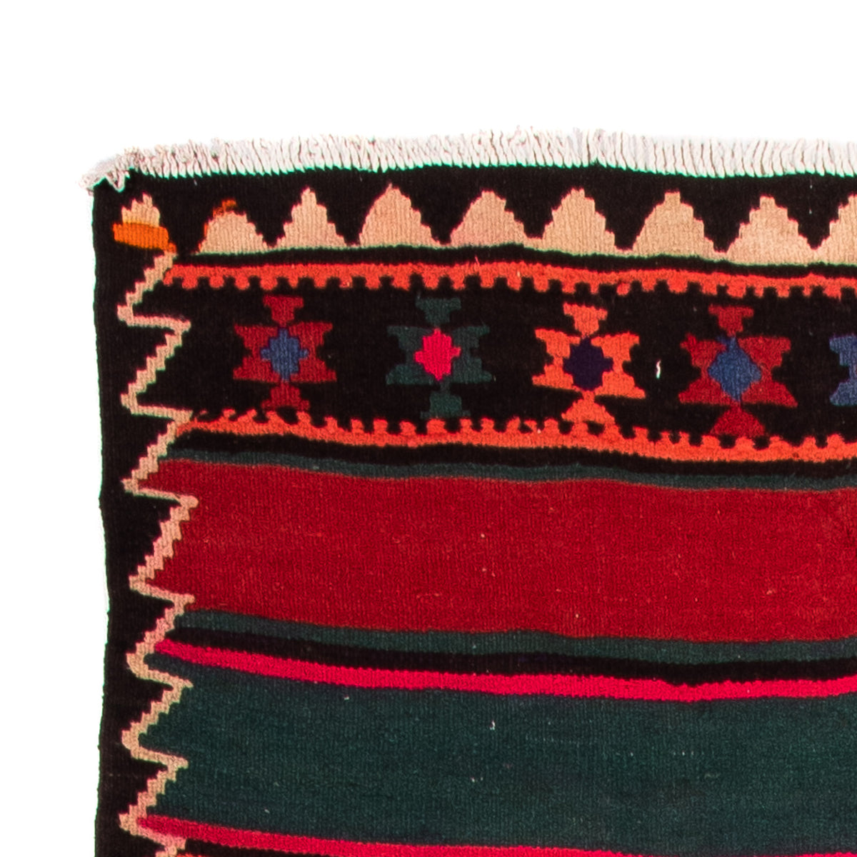 Runner Kelim Rug - Old - 380 x 135 cm - multicolored