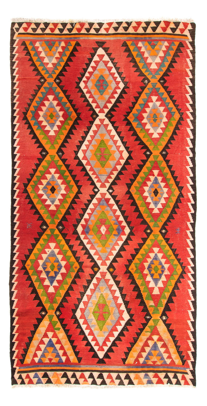 Runner Kelim Rug - Old - 315 x 150 cm - multicolored