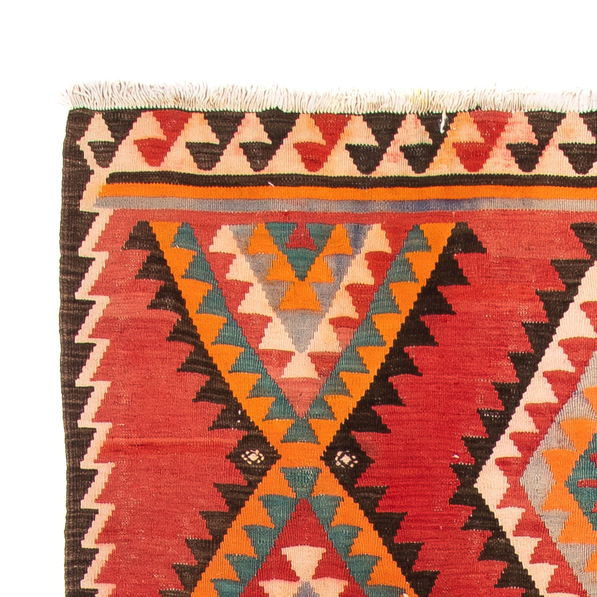 Runner Kelim Rug - Old - 315 x 150 cm - multicolored