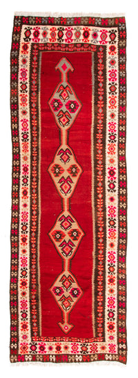 Runner Kelim Rug - Old - 380 x 150 cm - multicolored